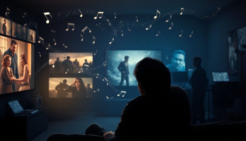 Разбор музыкального сопровождения и его значения в эмоциях сцены - иллюстрация