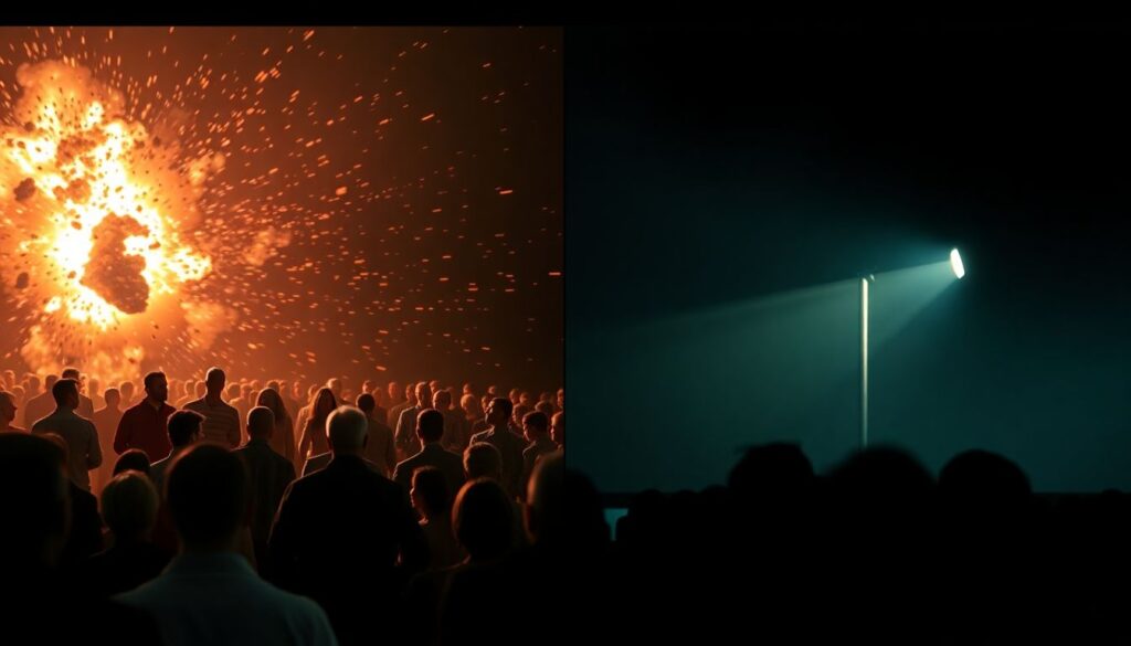 Разбор визуальных трюков и спецэффектов, усиливающих напряжение - иллюстрация