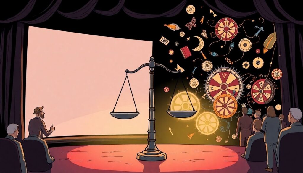 Разбор сценарий-предсказателей и их роли в ожидании зрителей - иллюстрация