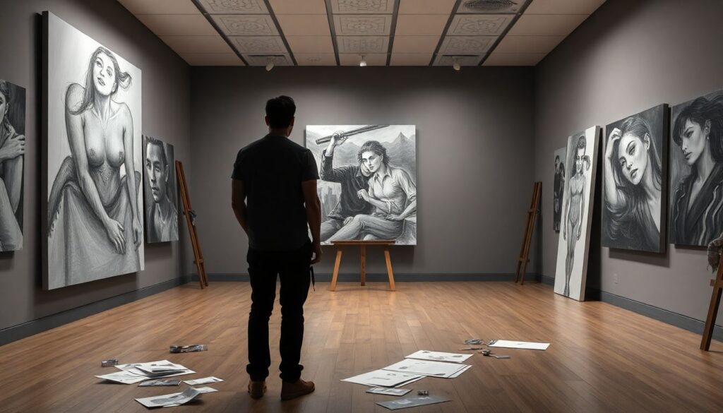 Сюжетные линии вокруг искусств и творческой среды - иллюстрация